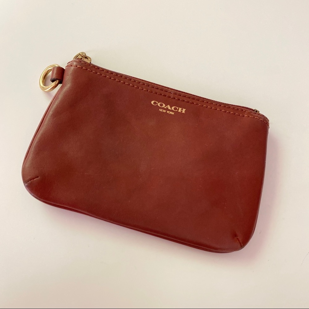 Coach Mini Wallet - Brown Leather